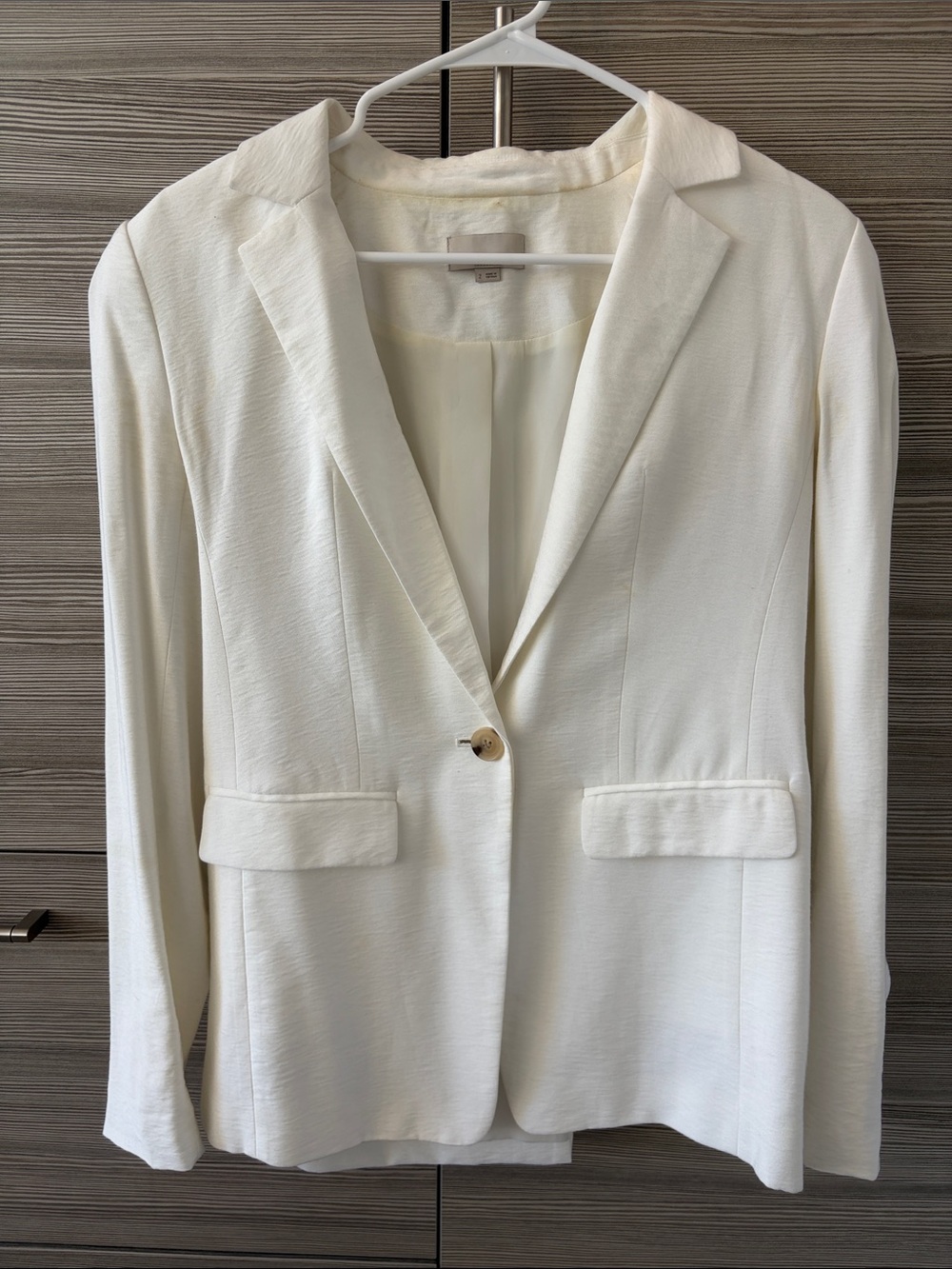 LOFT Cream Single-Button Women's Blazer